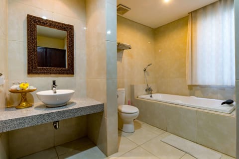 Standard Double Room, 1 Bedroom | Bathroom | Separate tub and shower, deep soaking tub, rainfall showerhead