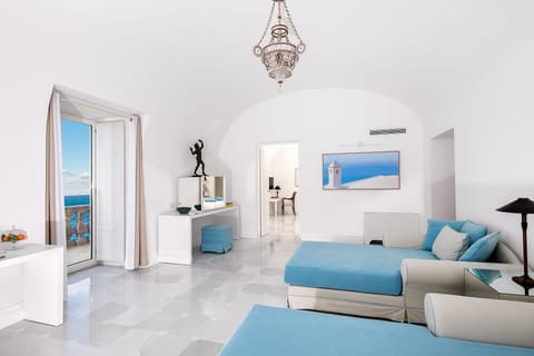 Suite, 2 Bedrooms, Balcony, Sea View (de la Syrene) | Premium bedding, minibar, in-room safe, individually decorated