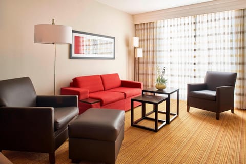 Suite, 1 King Bed with Sofa bed | Living room | LCD TV, iPod dock