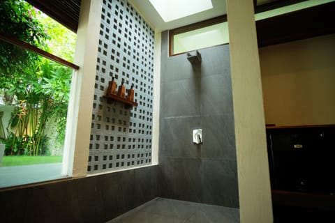 Villa, Private Pool | Bathroom | Shower, hair dryer, towels, soap