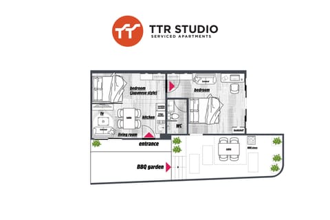 Family Apartment, Garden View | Floor plan