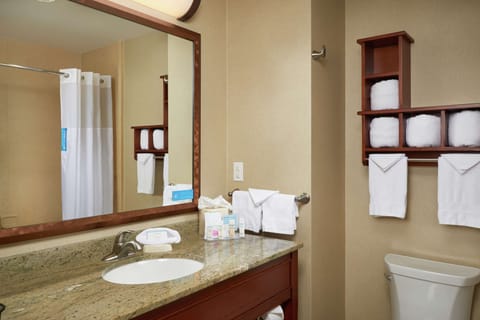 Room, 2 Queen Beds | Bathroom | Free toiletries, hair dryer, towels, soap