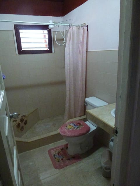 Standard Room, 2 Double Beds | Bathroom | Shower, towels