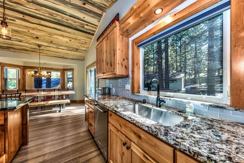 There's plenty of counter space in the kitchen and a built-in dishwasher