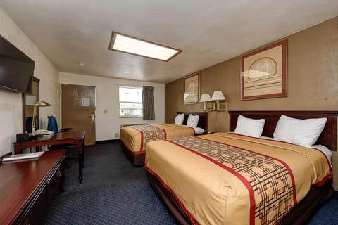 Deluxe Room, 2 Queen Beds, Non Smoking | Egyptian cotton sheets, premium bedding, pillowtop beds, desk
