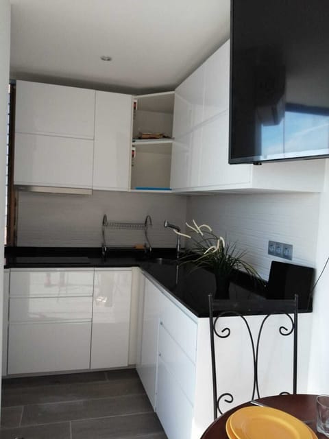 Deluxe Apartment | Private kitchen | Full-size fridge, microwave, oven, stovetop