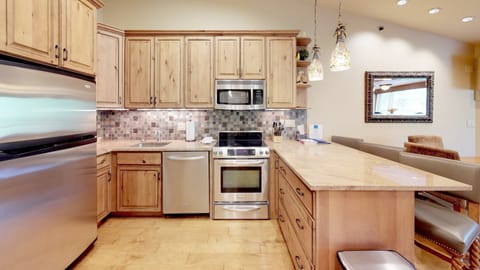 Premier Room, 2 Bedrooms | Private kitchen | Full-size fridge, microwave, stovetop, coffee/tea maker