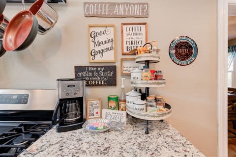 Coffee Anyone? Coffee, tea and hot chocolate bar with all the fixin's :)