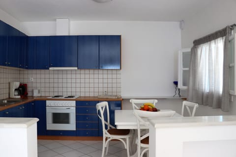 Apartment, 2 Bedrooms, Sea View (A3) | Private kitchen | Full-size fridge, oven, stovetop, espresso maker