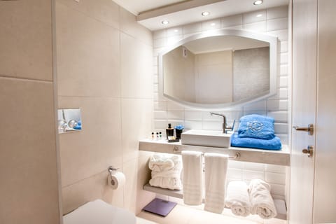 Superior Room | Bathroom | Shower, free toiletries, hair dryer, towels