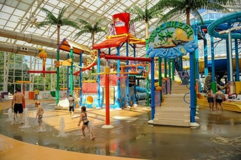 Indoor pool, outdoor pool, sun loungers