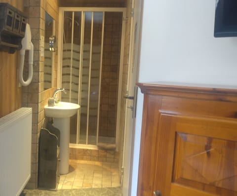 Single room, with shower | Bathroom | Combined shower/tub, free toiletries, hair dryer, towels