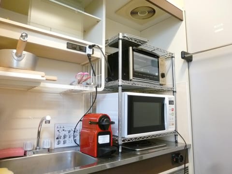 Apartment (F) | Private kitchenette | Fridge, microwave, stovetop, electric kettle