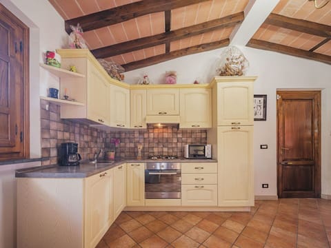 Cabinetry, Countertop, Kitchen, Wood, Door, Kitchen Stove, Kitchen Appliance, Purple, Home Appliance, Flooring