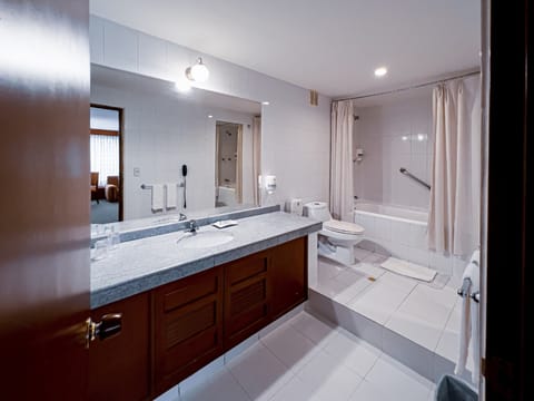 Executive Double Room | Bathroom | Hair dryer, towels
