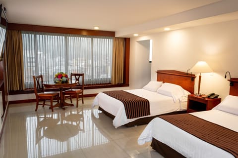 Executive Room, 2 Double Beds | Pillowtop beds, in-room safe, desk, blackout drapes