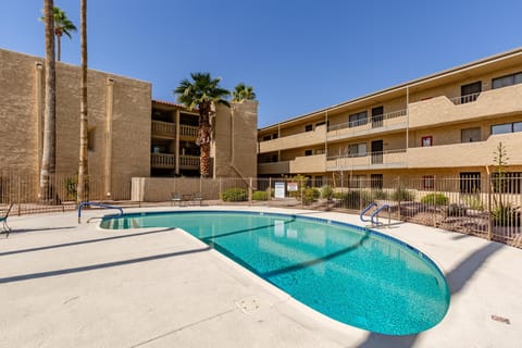 Heated communal pool.