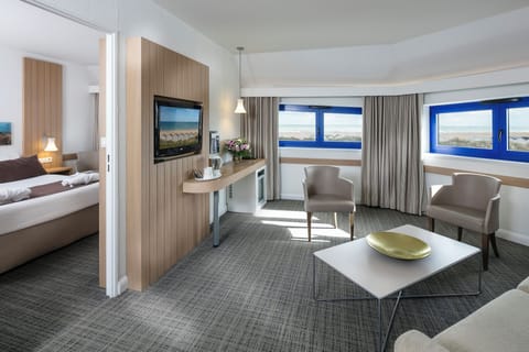 Suite, Pool Access, Sea View | Minibar, in-room safe, desk, soundproofing