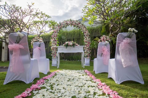 Outdoor wedding area