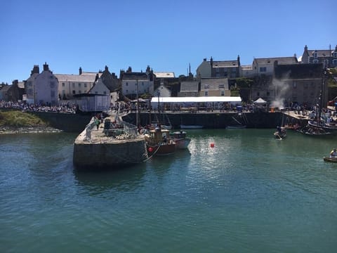 Portsoy harbour during Portsoy Boat Festival
