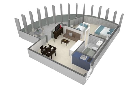 Apartment, 1 Bedroom, Accessible, Balcony | Floor plan