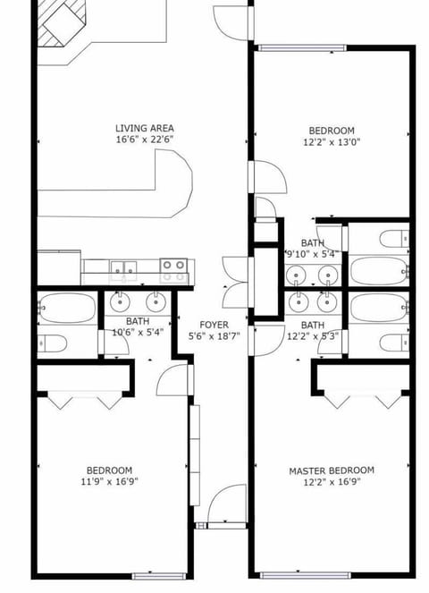 A great one level floor plan with a large living area makes this a wonderful space for friends and family.