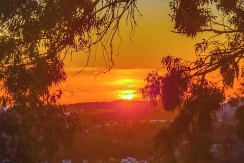 The backyard affords fantastic sunset views!