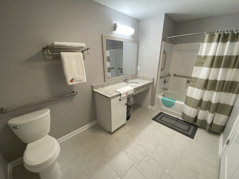 Executive Suite | Bathroom | Combined shower/tub, towels, soap, shampoo