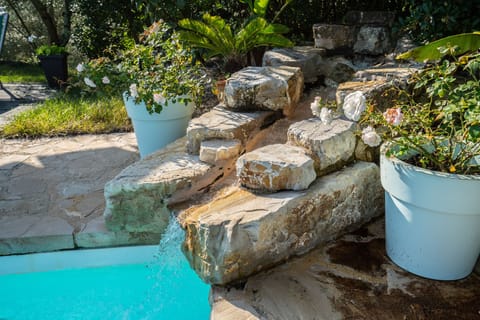 Seasonal outdoor pool, open 9:00 AM to 7:00 PM, pool umbrellas