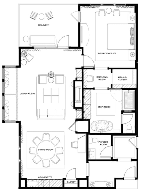 Grand Suite, Balcony | Floor plan