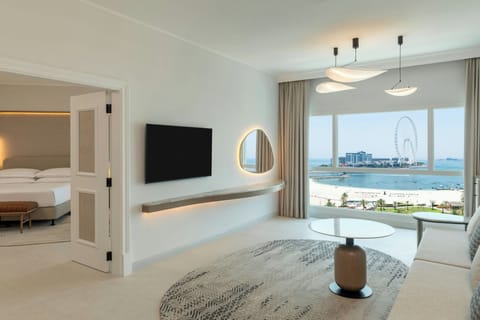 Premium Suite, 1 Bedroom, Sea View | Minibar, in-room safe, desk, laptop workspace