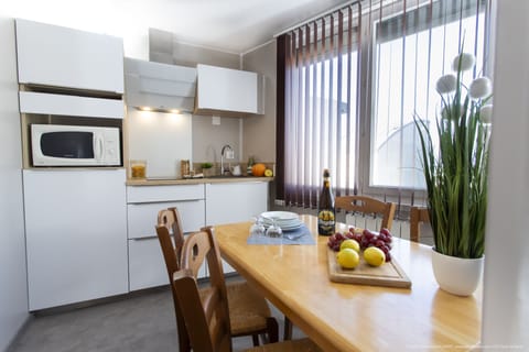 Superior Apartment, 1 Bedroom | Private kitchen | Fridge, microwave, stovetop, toaster