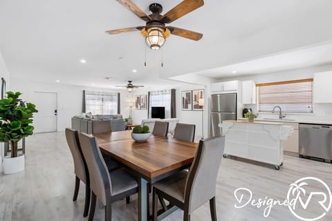 Dining area for 8 guests.