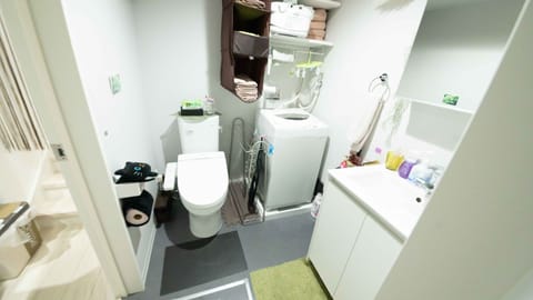 Designer's Apartment - Pet Friendly (Additional Fee) | Bathroom | Combined shower/tub, hair dryer, slippers, electronic bidet