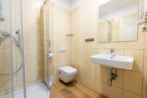 Apartment | Bathroom | Shower, hair dryer, towels, shampoo