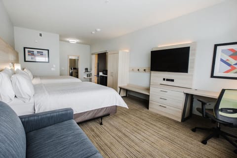 Suite, 2 Queen Beds, Accessible (Communications, Mobil, Roll-In Shower) | Individually furnished, desk, laptop workspace, blackout drapes