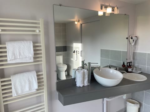 Free toiletries, hair dryer, towels