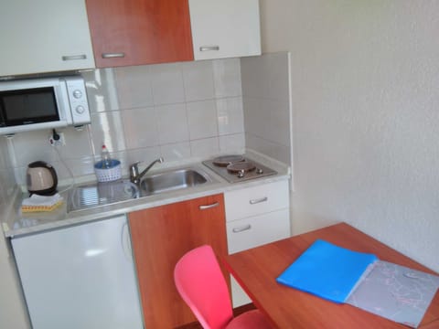 Studio (Studio with Balcony) | Private kitchen | Fridge, electric kettle