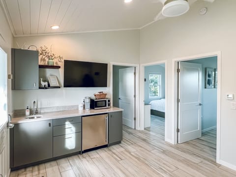 Hudson Cottage | Living area | 50-inch Smart TV with cable channels, TV, heated floors