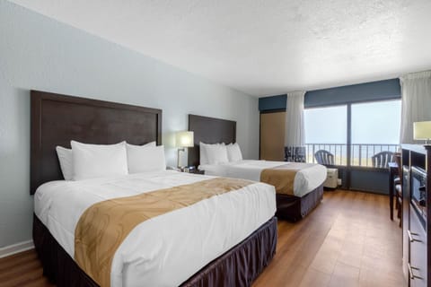 Standard Room, 2 Queen Beds, Non Smoking, Ocean View | In-room safe, desk, blackout drapes, iron/ironing board