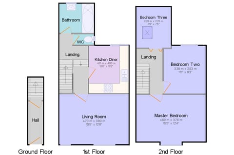 Apartment, 3 Bedrooms | Floor plan