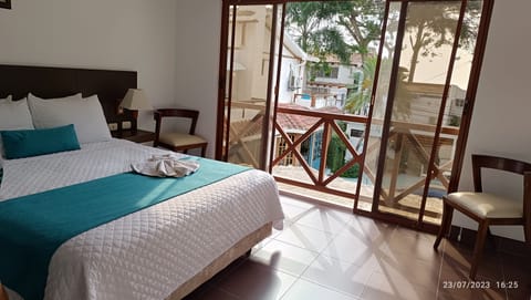 Superior Double Room, 1 Queen Bed with Sofa bed, Refrigerator, Pool View | Balcony view