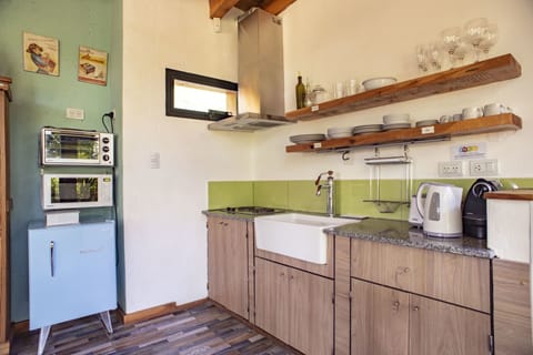 Cabin (For 2 People) | Private kitchen | Full-size fridge, microwave, espresso maker, electric kettle