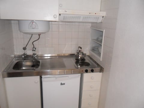 Standard Studio, Balcony | Private kitchen | Fridge, microwave, stovetop, electric kettle