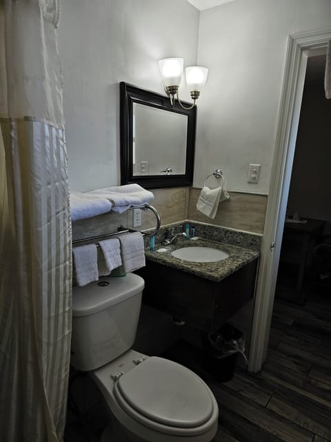 Standard Double Room, 2 Double Beds | Bathroom | Combined shower/tub, free toiletries, towels