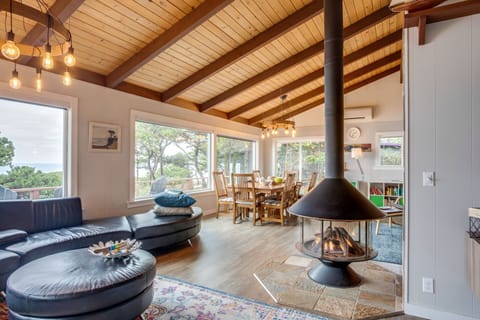 The large windows let in beautiful natural light.