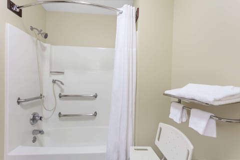 Standard Room, 1 Queen Bed, Accessible | Bathroom | Combined shower/tub, free toiletries, hair dryer, towels