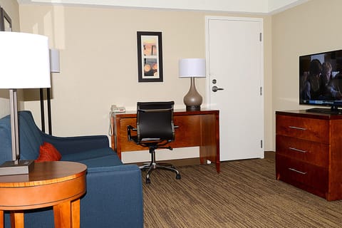 Suite, Multiple Beds, Non Smoking (Upgrade) | Living area | 45-inch flat-screen TV with cable channels, TV, iPod dock