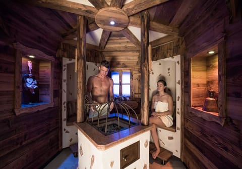 Sauna, steam room, body treatments, hot stone massages, sports massages