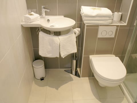 Family Triple Room, Private Bathroom | Bathroom | Shower, hydromassage showerhead, eco-friendly toiletries, hair dryer